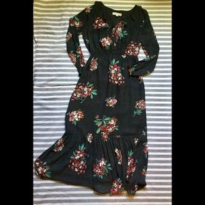 LOFT floral boho maxi dress